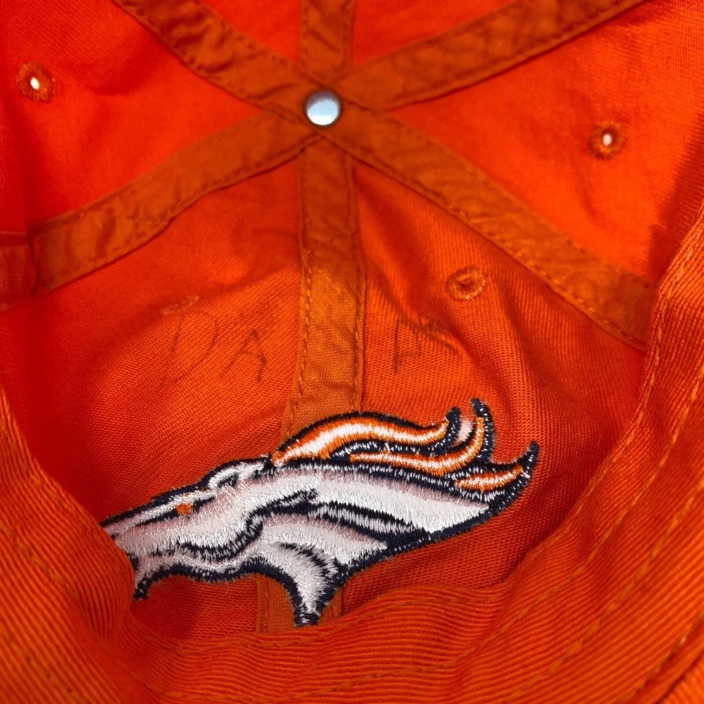 Denver Broncos NFL Cap Orange Embroidered Logo Dad Hat Medium‎